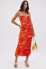 LOTS OF LOVE OMBRE MIDI DRESS