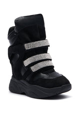MARANTA BLACK WEDGE SNEAKER