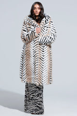 LOLA HOODED FAUX FUR JACKET