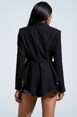 BRIELLE PLEATED BLAZER