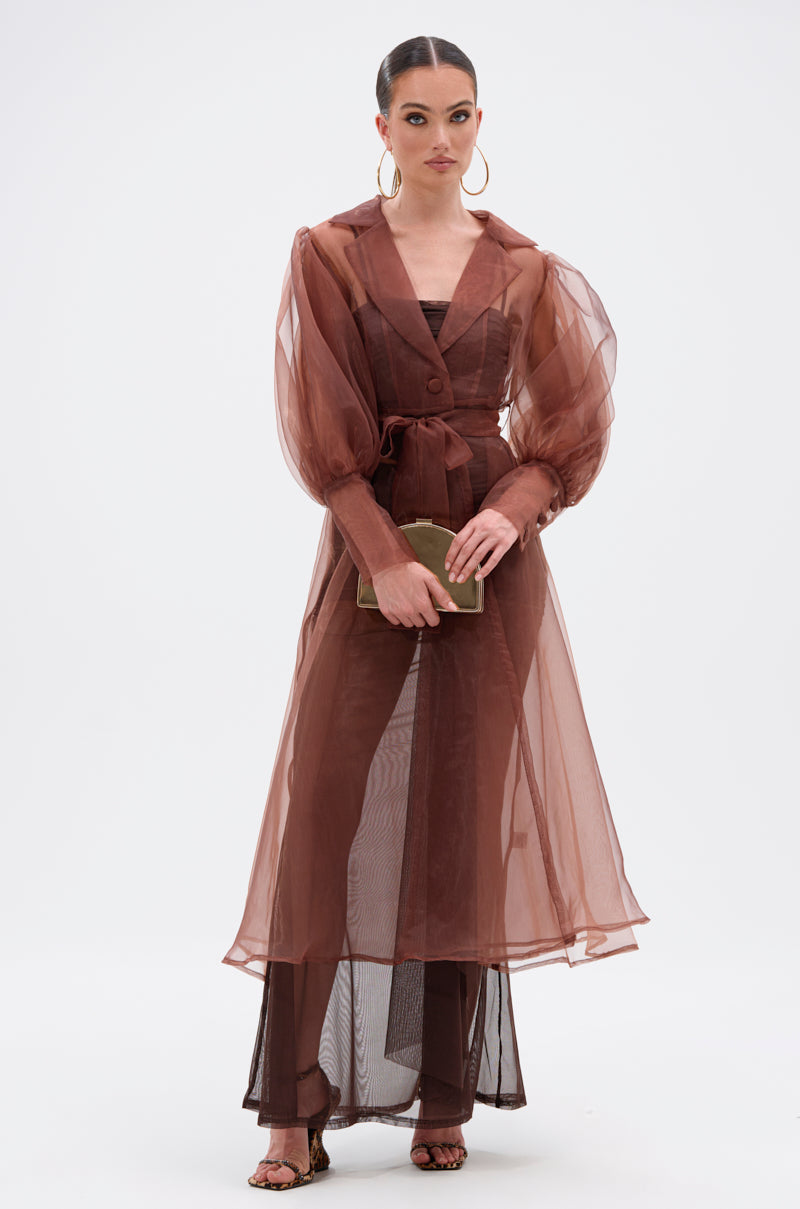 COCO SHEER ORGANZA TRENCH