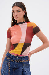 ABSTRACT THOUGHTS MESH SHORT SLEEVE TEE