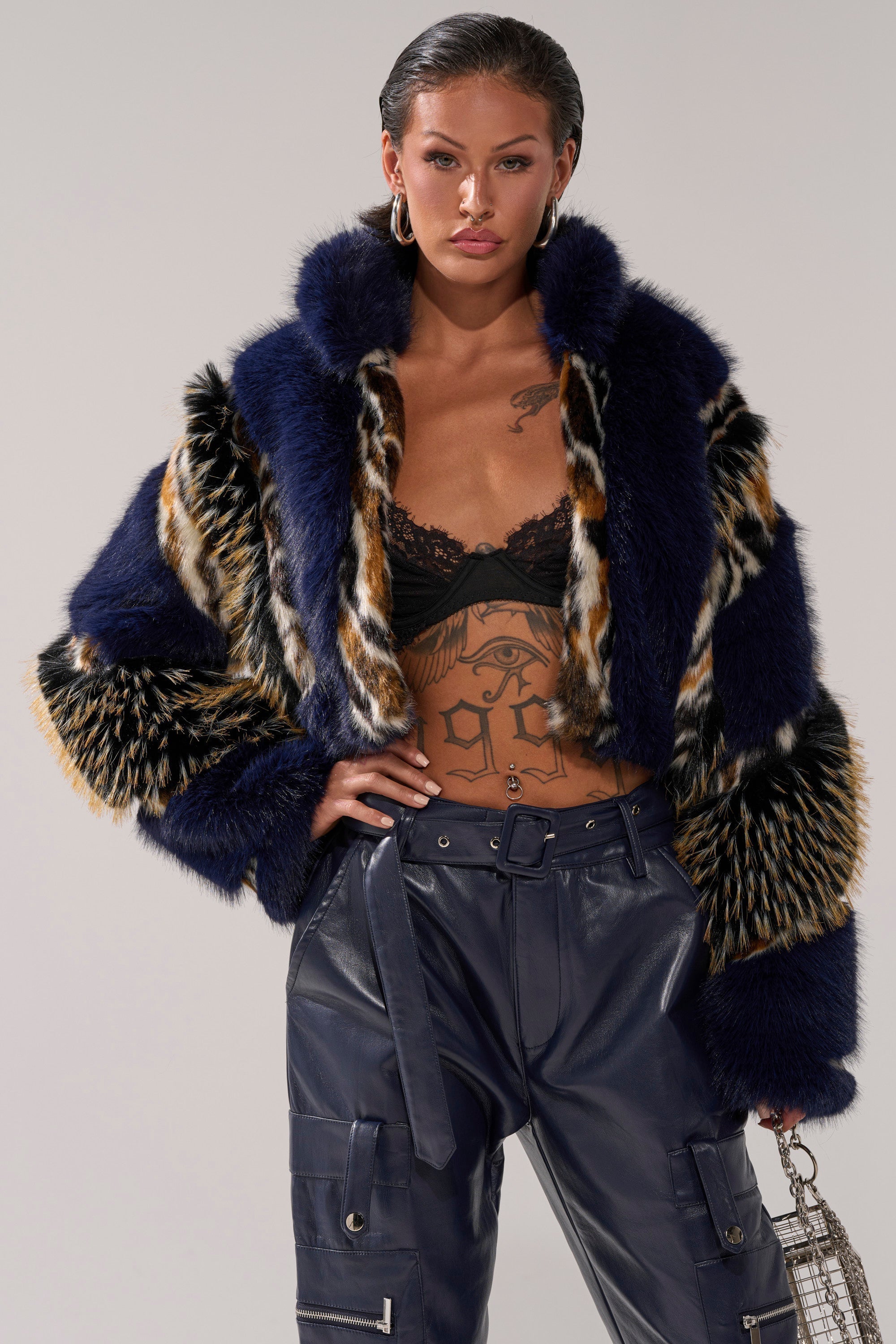 CYCLONE PATCHWORK FAUX FUR