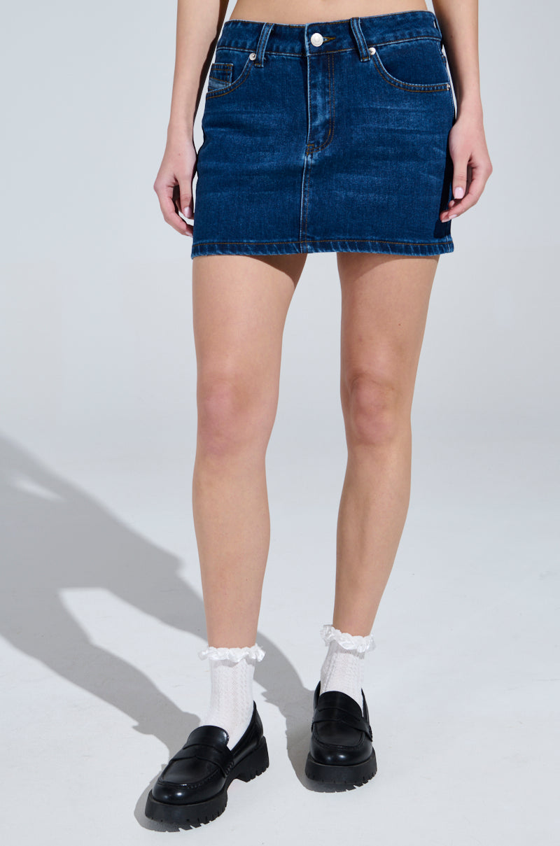 JOLENE DENIM MINI SKIRT