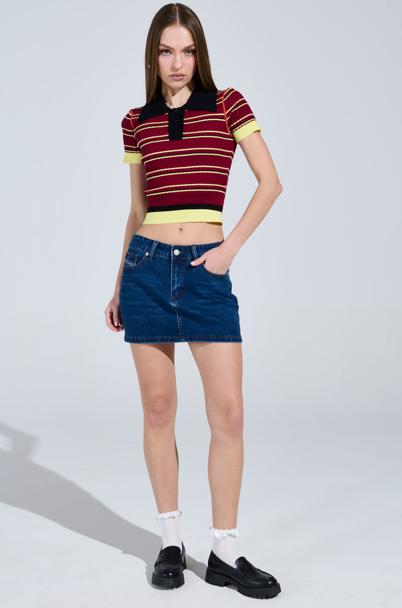 JOLENE DENIM MINI SKIRT