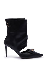 AZALEA WANG SARVESH BLACK CUTOUT STILETTO BOOTIE