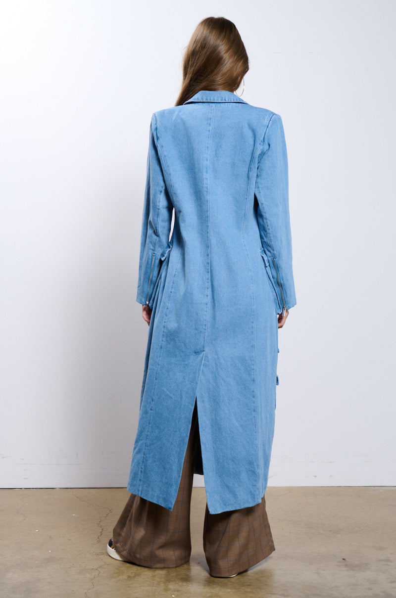 HIGH EXPECTATIONS DENIM TRENCH